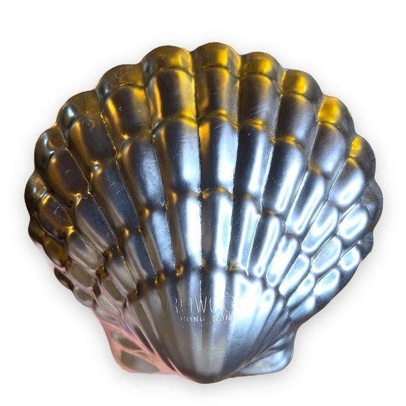 VTG Mid Century Clam Shell Silver Tone Metal Molds Set of 6 Baking Art Crafts - Picture 3 of 5